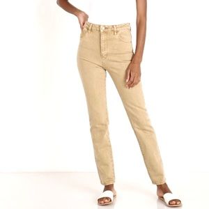 Rolla’s Original High-Rise Straight Jeans in Sand 26 100% cotton style 13646